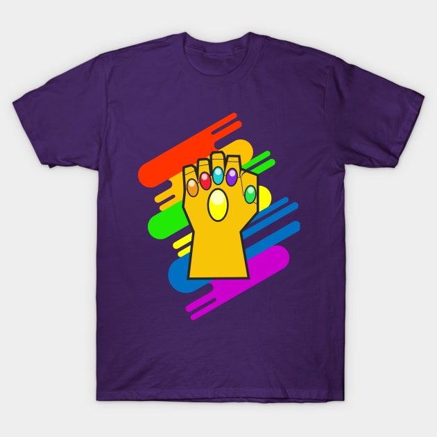 Minimalistic Infinity Gauntlet T-Shirt by SolarSailor